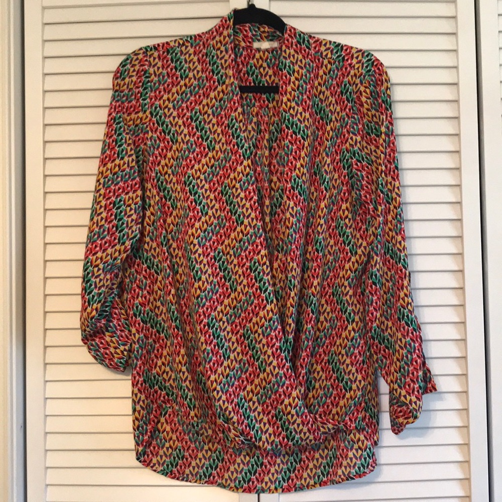Pleione patterned multi color blouse.